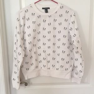 Forever 21 Long-sleeved Panda Shirt